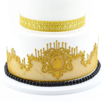 

Princess Crown Fondant Cake Molds Cake Decorating Silicone Mats Lace Sugar Chocolate Molds Wedding Cake Decoration Tools