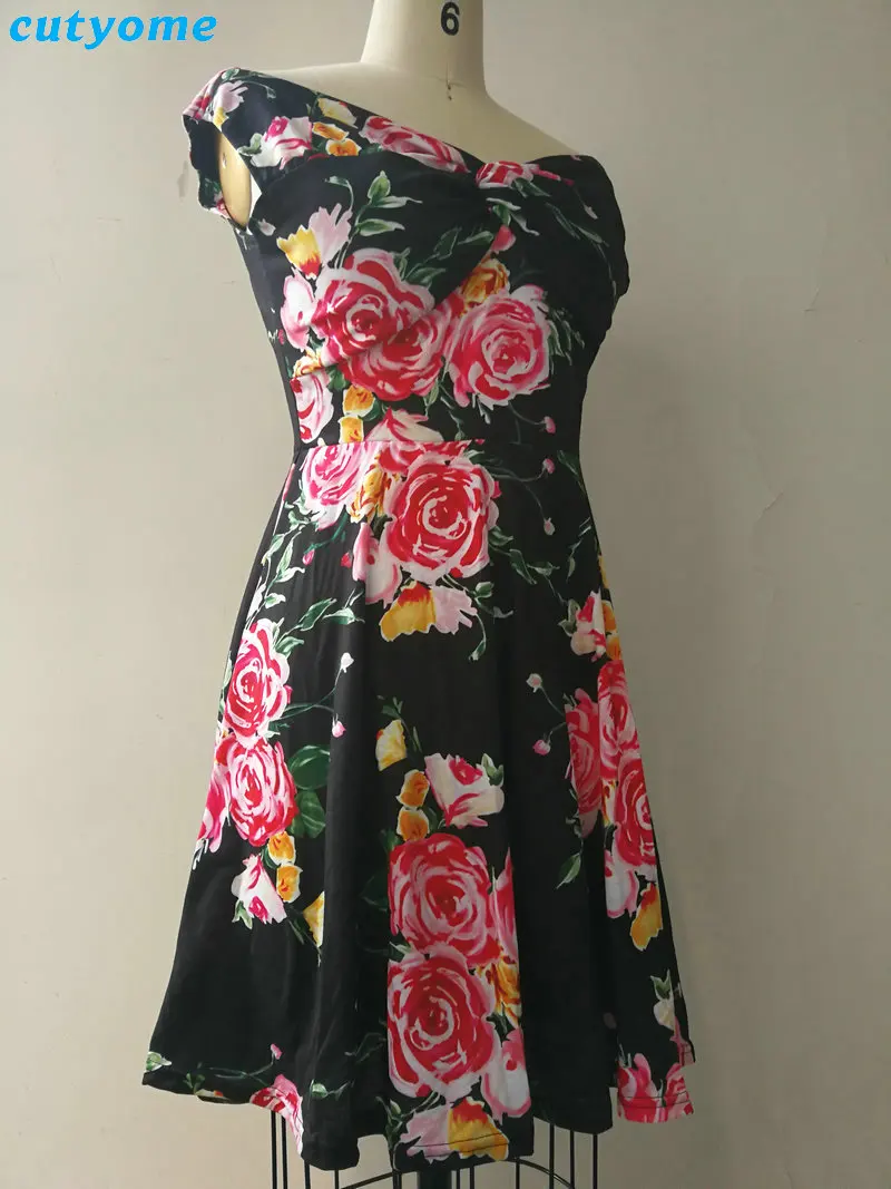 Summer Family Matching Outfits Mother and Daughter Dresses Floral Shoulder Off Dress Kids Mom Daughter Dress Matching Clothes (29)