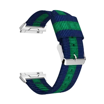 

Nylon Weaven Two-color Watch Wriststrap For Fitbit Lonic Smart Watch Quick Release Lightweight Band Young For Boys Girls
