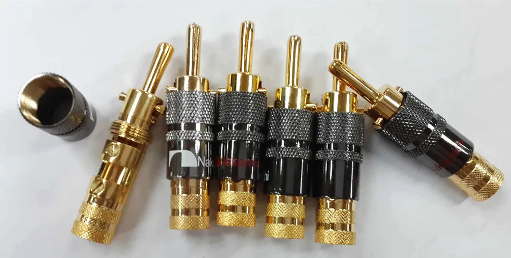 12pcs High Quality New Brass Nakamichi Speaker Cable Banana Plug with