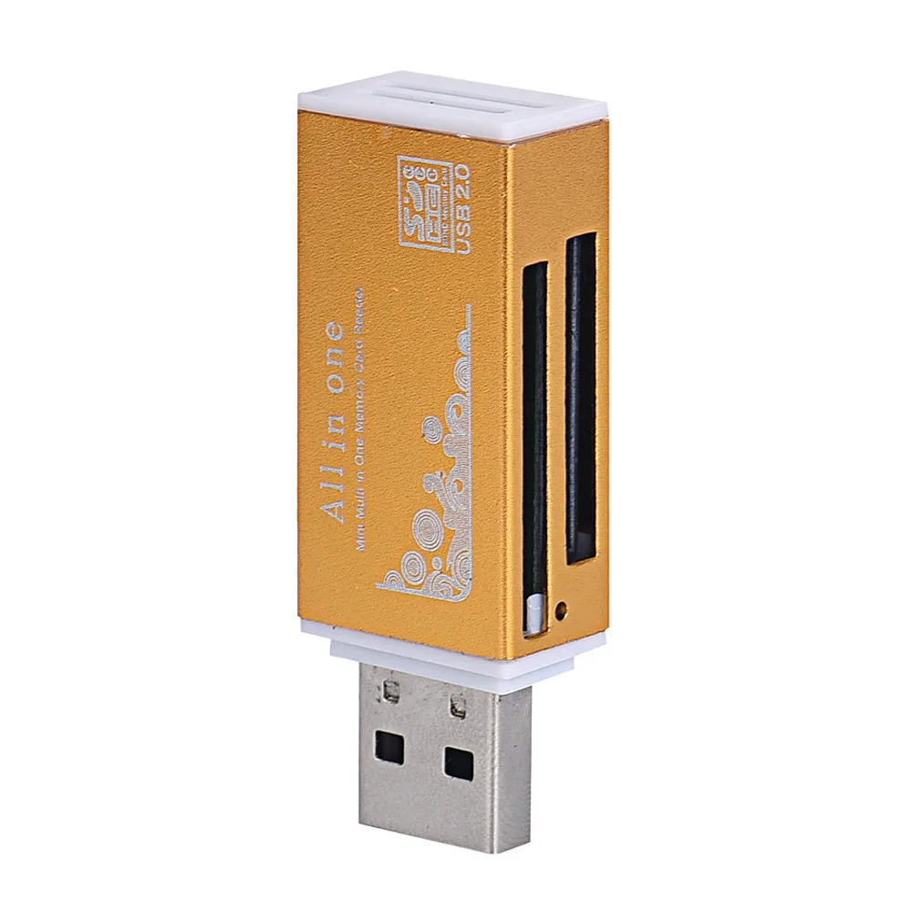 Ecosin2 Новый Золотой USB 2,0 все в 1 Multi чтения карт памяти 17mar24