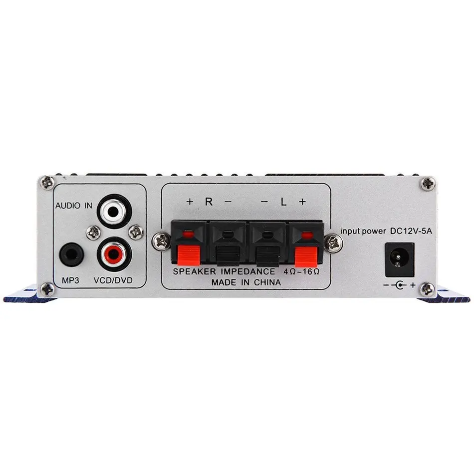 Mesuvida HY 2002 Hi Fi 12 В Мини авто стерео усилитель 2CH аудио Amplificador Поддержка CD DVD MP3 Вход