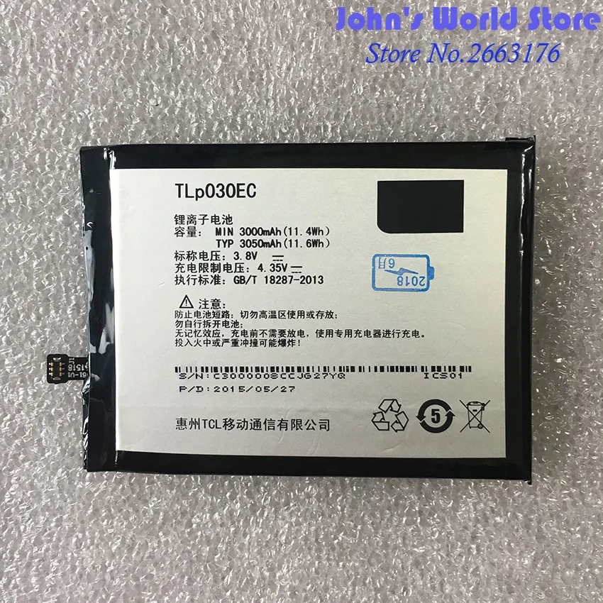 Оригинальная запасная батарея TLp030EC 3050mAh для TCL 3S M3G смартфона | Мобильные телефоны