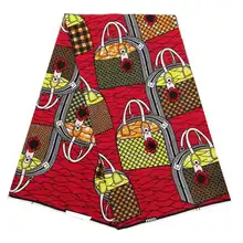 Модная африканская нигерийская хлопок Анкара восковая ткань, высокое качество африканская вощеная ткань принтом для платья 6 ярдов/партия