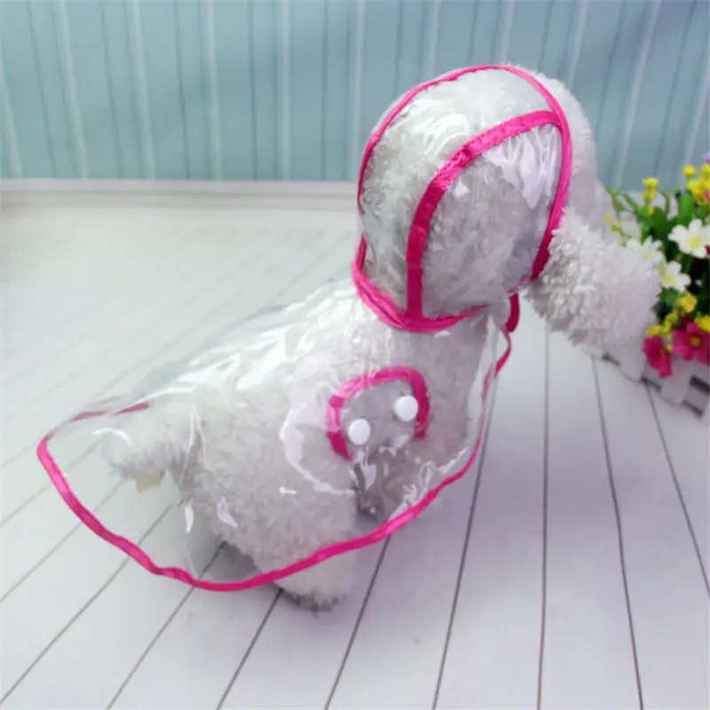 Прозрачный дождевик для собак, водонепроницаемый дождевик из ПВХ, одежда плащ для маленьких собак, одежда плащ XS-2XL