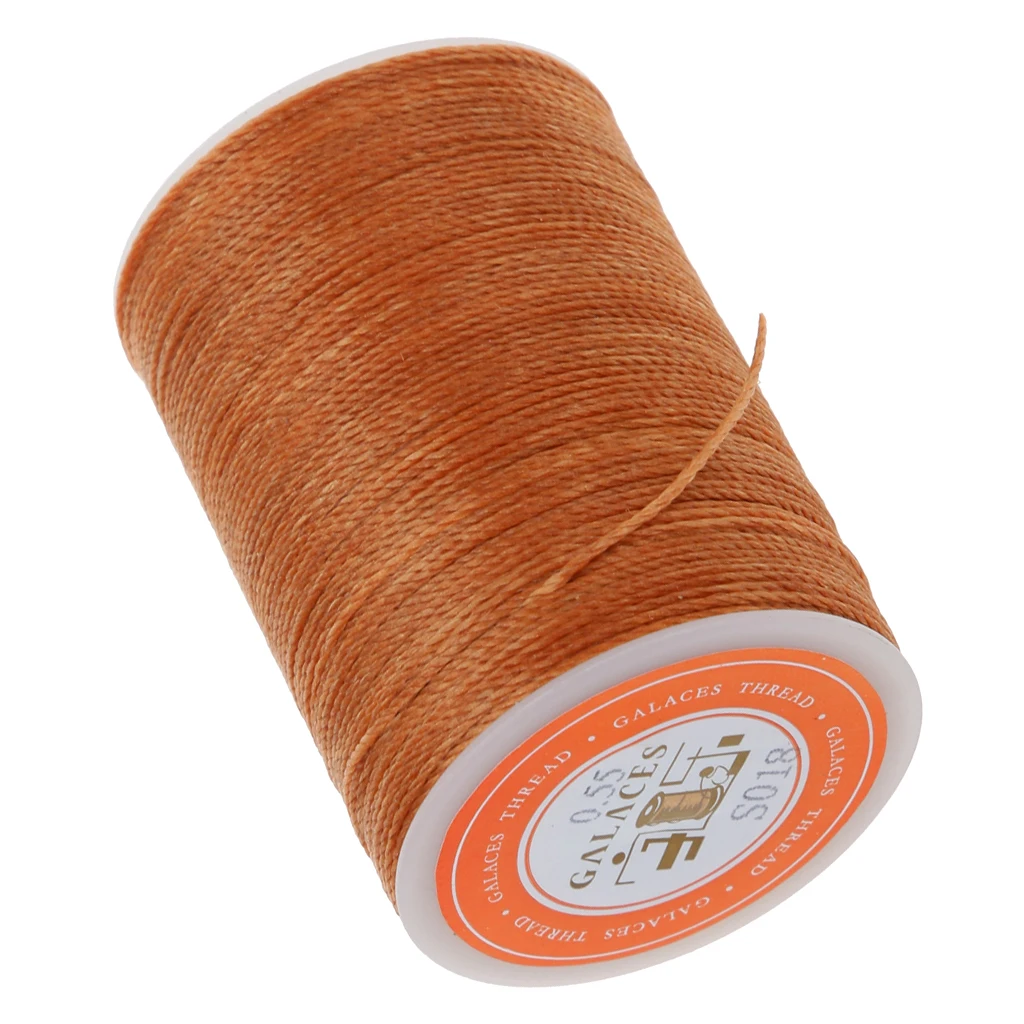 2 Pieces Leather Craft Handwork Sewing Round Waxed String Thread for Sewing Crafts Supplies