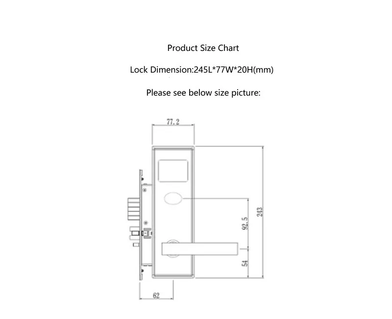 LACHCO электронный замок двери Смарт ключа RFID умная карта rfid замок для Офис гостиничном номере L16014BS