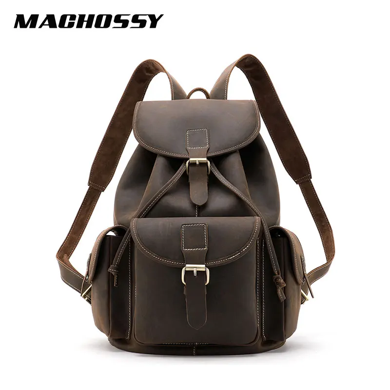 Klassieke Crazy Horse Lederen Rugzak Mannen Computer Bag Travel School Tassen Vintage Echt Lederen Rugzak Mannen Koeienhuid Rugzak Klassieke Crazy Horse Lederen Rugzak Mannen Computer Bag Travel School Tassen Vintage Echt Lederen Rugzak Mannen Koeienhuid Rugzak