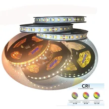 Высокая яркость CRI+ 80 2835 Светодиодный диодный свет DC 12 V 24 V Гибкая световая полоса 5 m 600 лента со светодиодными лампочками и освещением