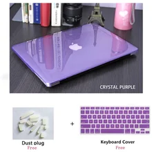 Кристальный Жесткий Чехол для ноутбука, чехол для клавиатуры+ пылезащитный чехол для Apple Macbook Pro retina Touch Bar& ID Air 11 12 13 15 дюймов