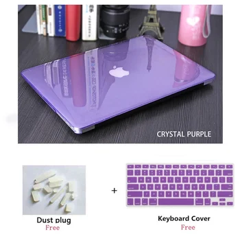 

Crystal Laptop Hard Shell Case Keyboard Cover+Dust Pulg For Apple Macbook Pro Retina Touch Bar& Touch ID Air 11 12 13 15 16 inch
