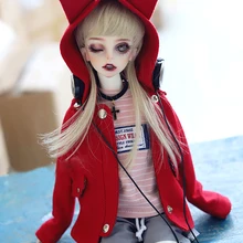 Одежда для кукол BJD, красное шерстяное пальто с капюшоном для 1/4, BJD MSD MDD SD17, Одежда для кукол Uncle SSDF Ghost2, аксессуары для кукол, рубашки и топы