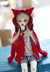 BJD Кукла одежда красное шерстяное пальто с крышкой для 1/4 БЖД MSD MDD SD17 дядя SSDF Ghost2 Одежда для куклы, Кукла аксессуар рубашки и топ