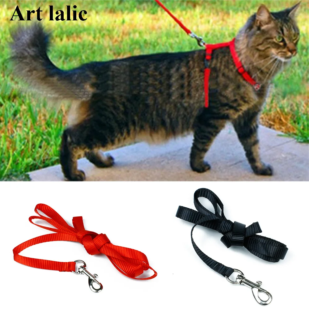 Cat Harness And Leash Hot Sale 3 Colors Nylon Products For Animals Adjustable Pet Traction Harness Belt Cat Kitten Halter Collar Cat Harness And Leash Hot Sale 3 Colors Nylon Products For Animals Adjustable Pet Traction Harness Belt Cat Kitten Halter Collar