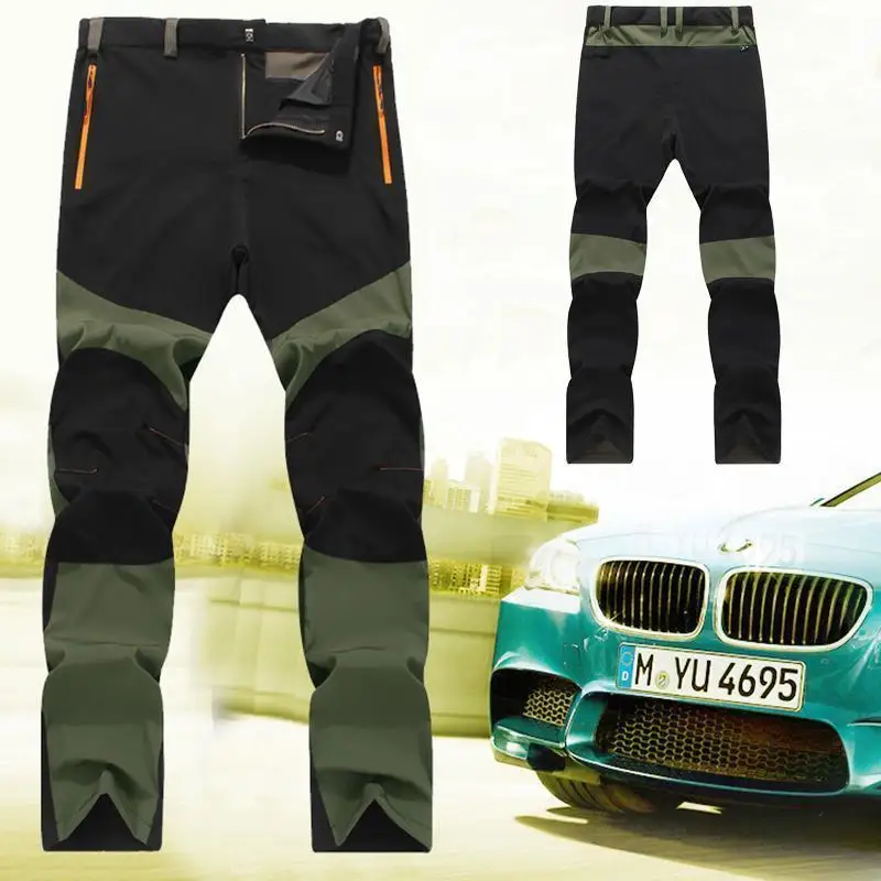 Весенние мужские мягкие уличные штаны в виде ракушки водонепроницаемые брюки для прогулки походы Дышащие новые повседневные армейские брюки больших размеров