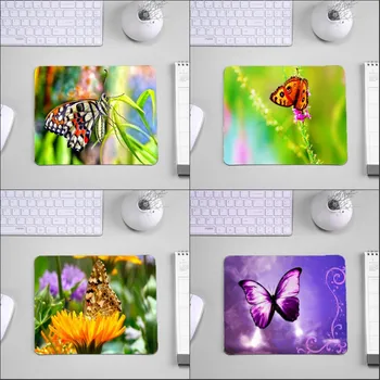 

Mairuige Beautiful Animals Butterfly Art Photo Printed Mousepad Pc Computer Mini Size Table Desktop Mouse Pads for Decorate