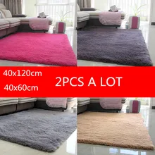 40x120 см супер мягкий Шелковый плюшевый ковер современный ковер шелковые Коврики для спальни напольный коврик Детский ковер для детской комнаты Детский ковер коврики для ванной