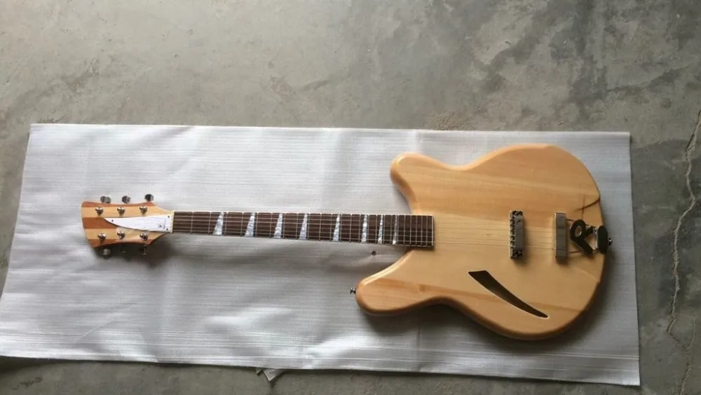 

2019 new + factory + natural wood finish Rickenback 330 model guitar Custom Ricken 360 semi hollow guitar free shipping