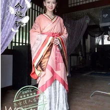 Принцессы guantao розовый Вышивка традиционный hanfu костюм quju ТВ играть схемы из Красота фактический код pic