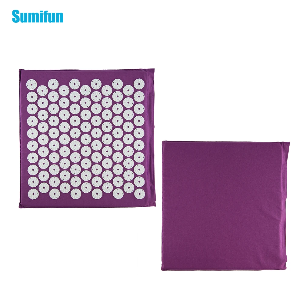 Sumifun Purple Acupressure Spiky Mat Massage Cushion Shakti Mat Yoga