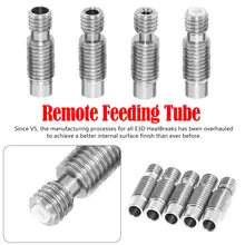 3d принтер дистанционного питания трубки супер гладкий V6 титановый сплав Тепловой разрыв TC4 для E3D-V6 HOTEND нагреватель Блок накаливания