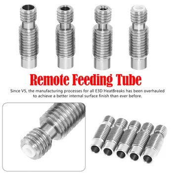 

3D Printer Remote Feeding Tube Super Smooth V6 Titanium Alloy Heat Break TC4 For E3D-V6 HOTEND Heater Block Filament