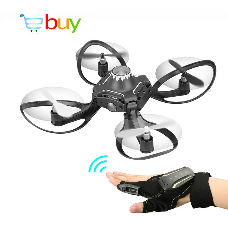 Beste Mini Opvouwbare RC Helicopter Hand Handschoen Sensor Gebaar Sensing Wifi Controle Drones Vliegtuigen Speelgoed met HD Camera FPV Quadrocopters