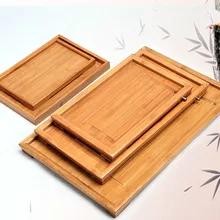 Бамбуковый чайный поднос стол натуральный лоток высокое качество изысканный Пуэр чайная доска для показа прямоугольника подарок для поилки