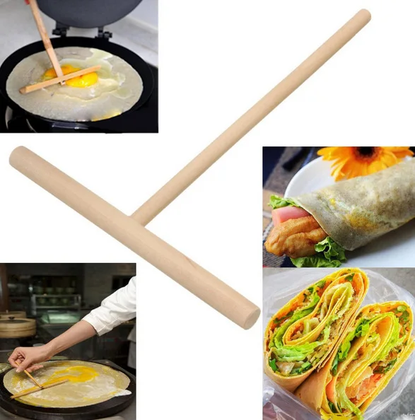 1 шт. блинница для Блинного теста, палочка для Блинный инструмент, деревянные инструменты для кухни дома китайское особенное блинница OK 0881