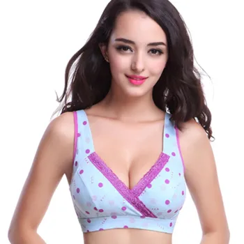 

Cotton Maternity Bras 2018 Floral Print Breast Feeding Sleep Nursing Bras Women Pregnant Feeding Underwear ClotWes Size