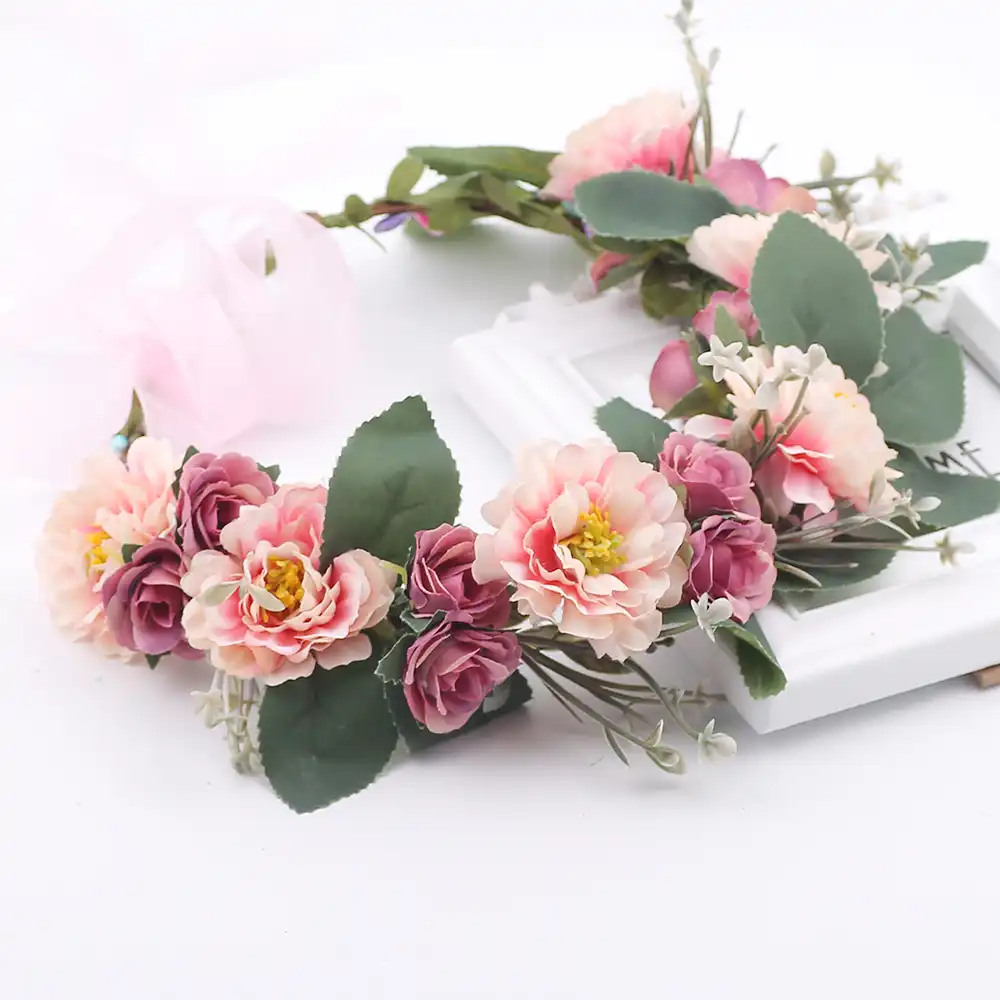 Rustic Bridesmaid Hair Flower Headbands Wedding Hair Accessories