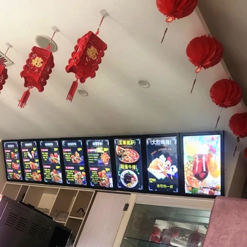 

10PCSXA3 Black Slimline Aluminum Magentic LED Light Box/ Menu Board/LED Display