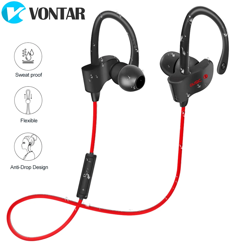 

VONTAR kulakl k without wired earphones Sports Running In-Ear Wireless Bluetooth Headset Headphone Earphones With Mic for Xiomi