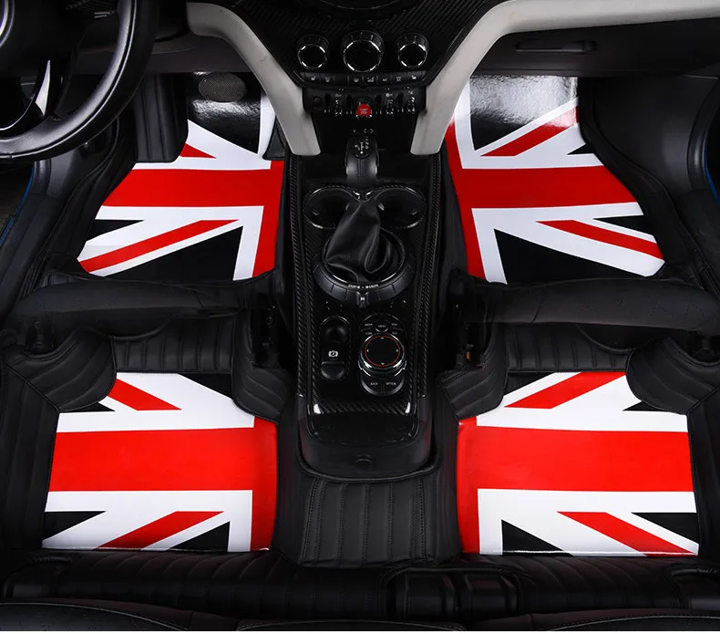 По желанию заказчика полный Крытая без запаха Водонепроницаемый ковры прочный автомобильные коврики для Mini Cooper Countryman F60 с соединением британский флаг