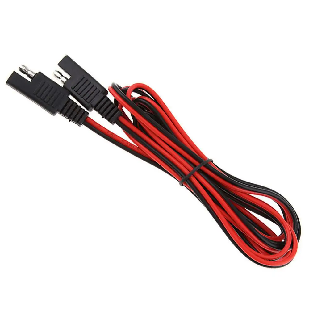 2m SAE Connector Male to Female Plug Extension Cable Adapter Cord Quick Disconnect Release Wire Harness with Solar Battery A429