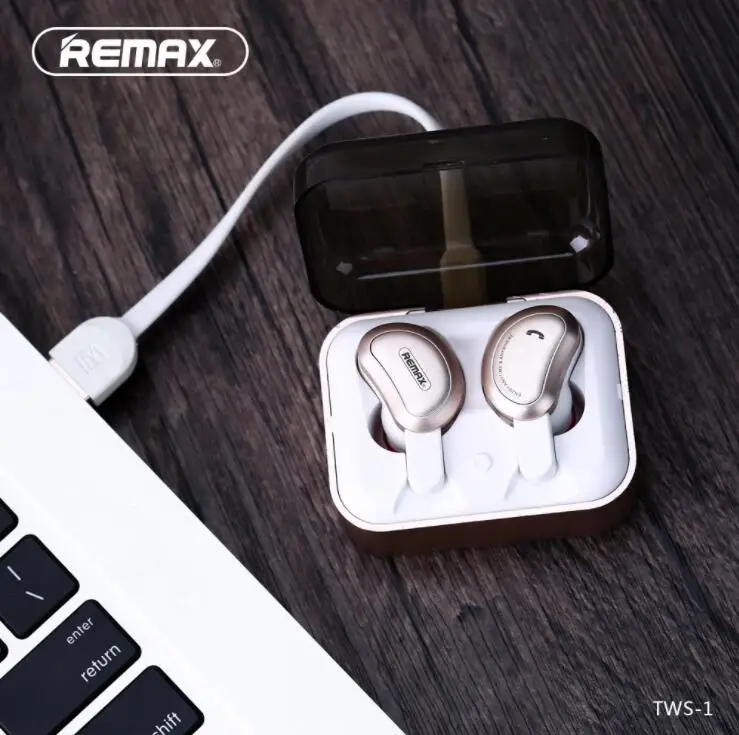 

Remax TWS-1 Bluetooth Binaural Earphone True Wireless Stereo Earbuds with Mini Charging Box Bluetooth Bass Earbuds