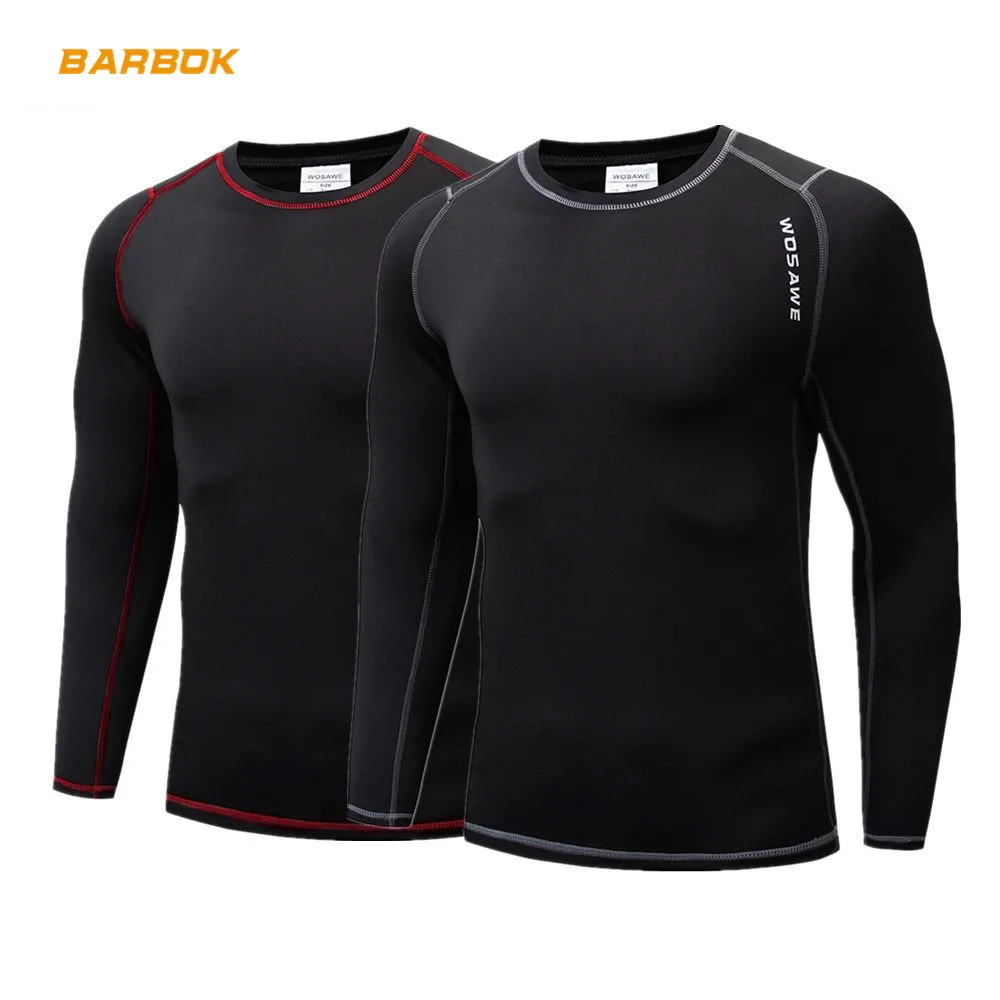Мужское зимнее флисовое термобелье WOSAWE нижнее белье для мотокросса длинные