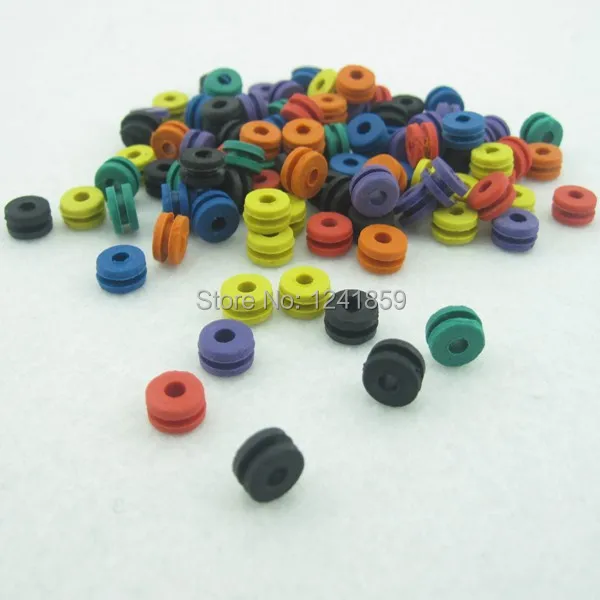 

100pcs Tattoo Rubber Grommet Nipper Soft H Type Assorted Color For Machine Gun Supply GRT02#