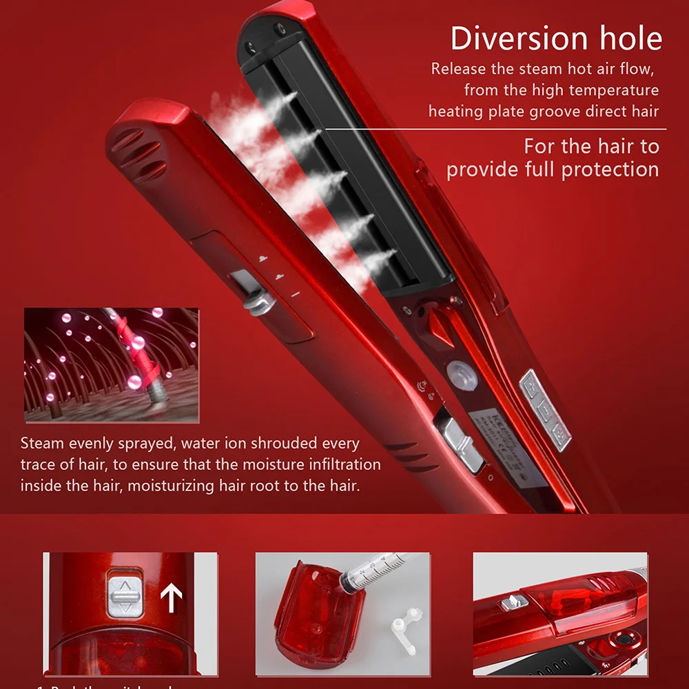 New Steam Comb Straightening Irons Automatic Straight Hair Brush Steam