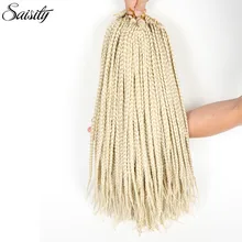 Saisity вязанные крючком косы для наращивания волос коробка косички крючком косички волос синтетические волосы для наращивания косички волос 22 starands/Упаковка 18"