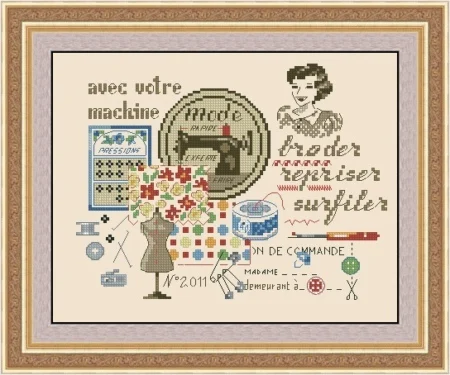 

Top Quality hot selling lovely counted cross stitch kit sewing machine tools room, avec votre machine