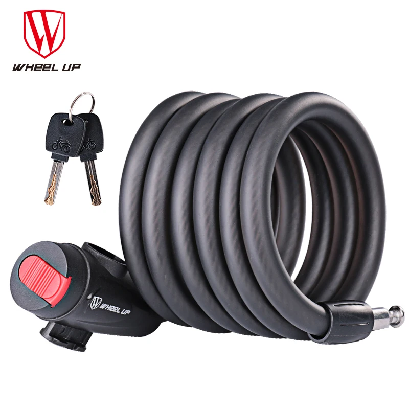 

WHEEL UP Bike Lock 1.2m 1.5m 1.8m Anti Theft Steel Wire Safe Bicycle Lock quality MTB Road Bicycle Lock