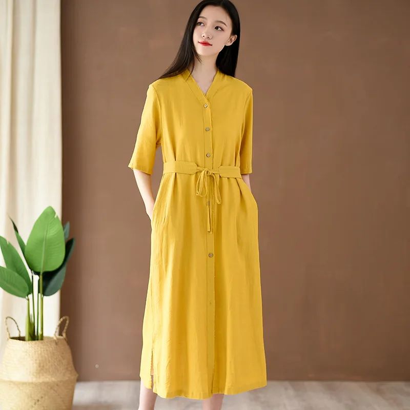 

Johnature Casual Cardigan Short Sleeve Button Solid Color V-neck 2019 New Summer Clothes Single Breasted Shirts Women Blouses
