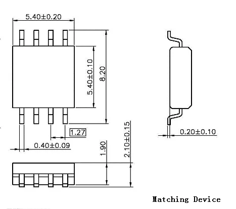 Soic8p  Spi ÷ 8pin AP-ACA-SPI-004-K smd  1.27mm ġ