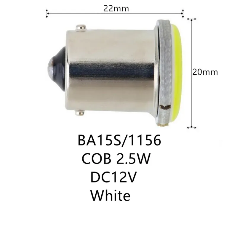 10 шт 12 V BA15S BA15d 1156P21W авто светодиодный лампочка указателя поворота COB Автомобильный Интерьер Свет парковки заднего вида фонарь стоп-сигнала супер яркий