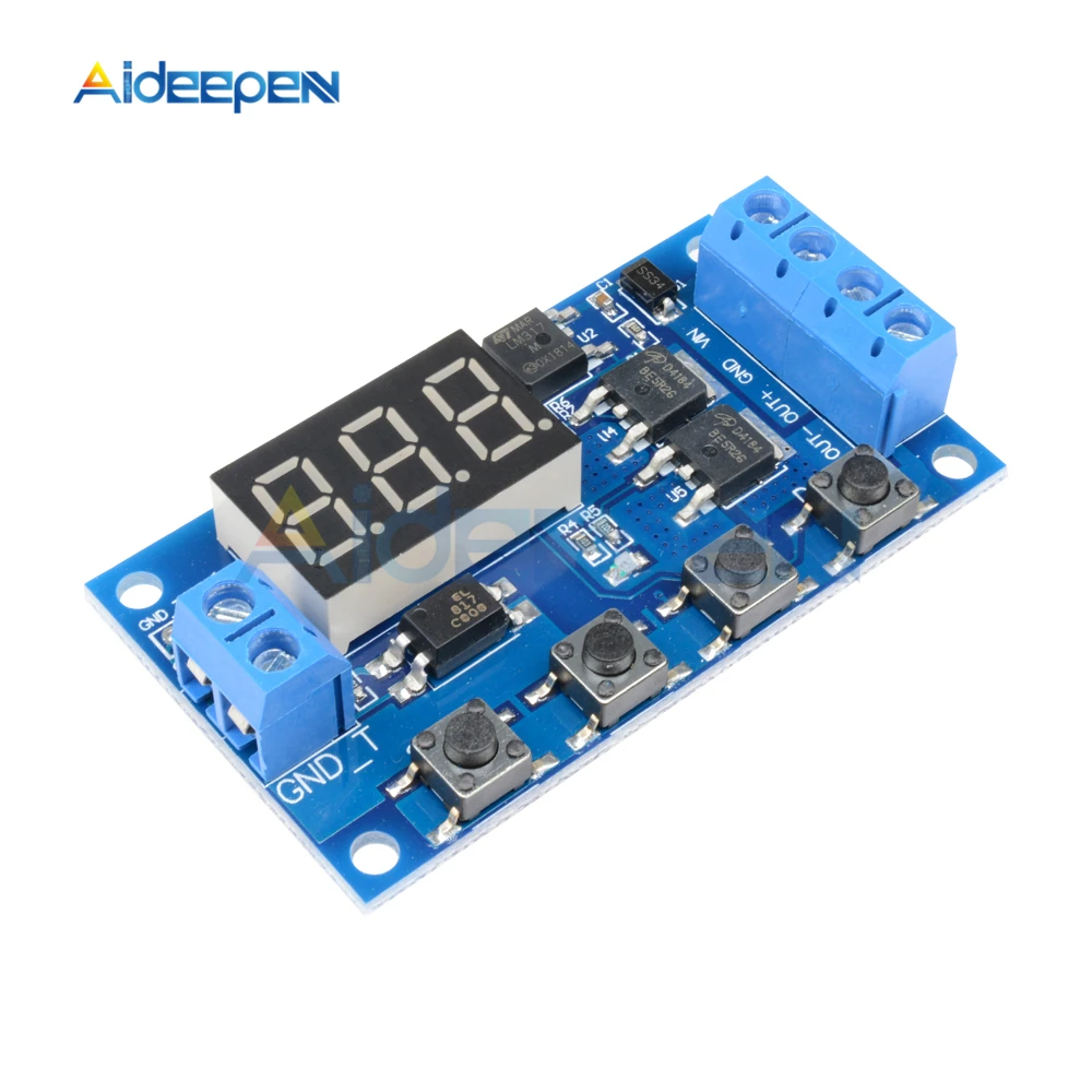 DC 12V 24V цикл запуска таймер переключатель задержки монтажная плата двойной МОП