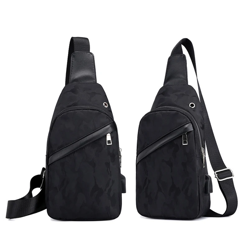 

Fashion Men Chest Bag Multi-function Chest Pack Anti Theft Male Single Shoulder Bags USB Charging Crossbody Bag Eye Bag Hot Sale