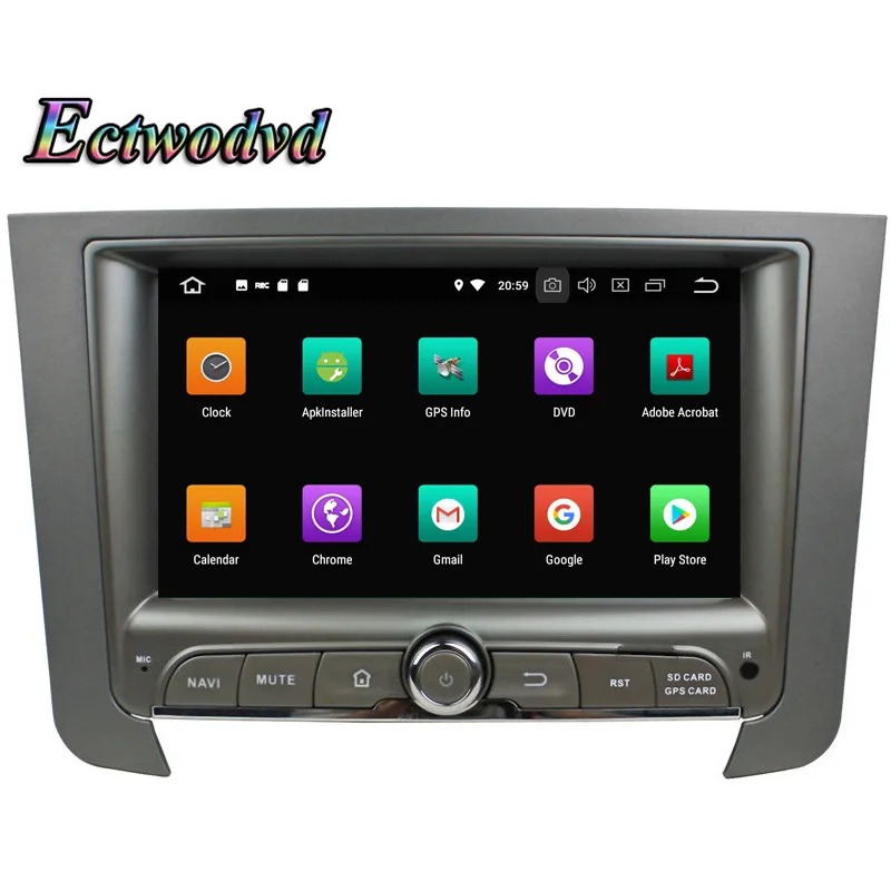 Cheap Ectwodvd Octa Core 4G RAM 64G ROM Android 9.0 Car Multimedia DVD Player GPS HeadUnit For SsangYong Rexton 2014 2