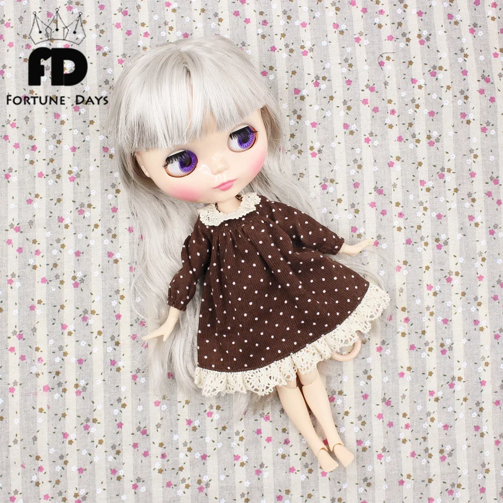 Blyth doll ледяная кукла милое в горошек платье для куклы, только платье без куклы