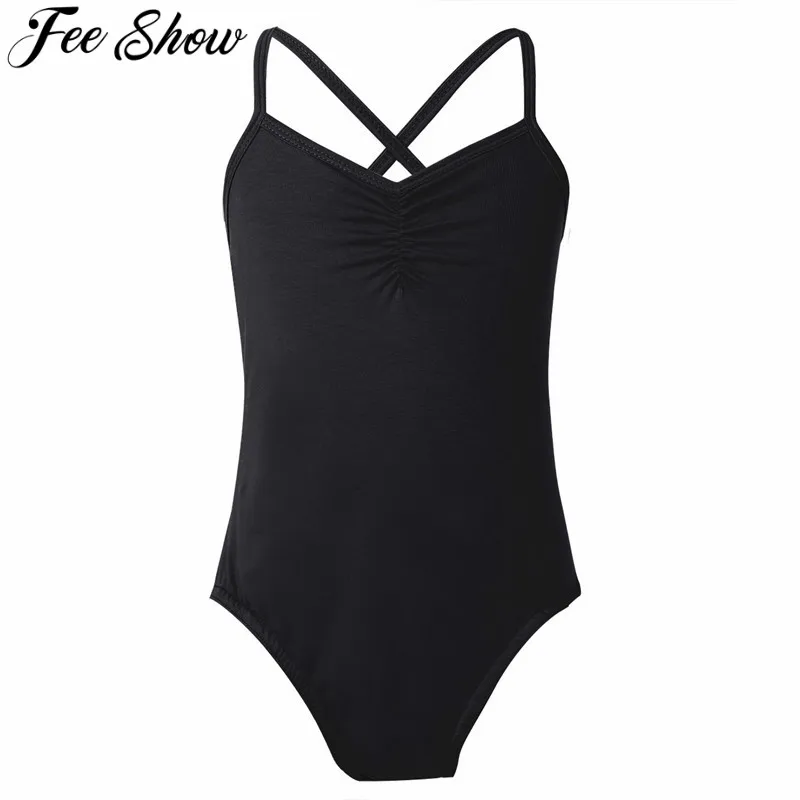 Г., Новое Детское балетное платье для девочек, голубое, розовое платье для маленьких девочек с бретельками и перекрещивающимися бретельками, балетное танцевальное трико для девочек от 3 до 14 лет